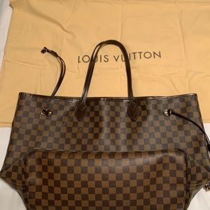 Authentic Louis Vuitton Damier Ebene Neverfull GM